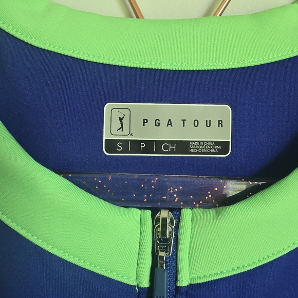 PGA Tour New, Blue Grand Slam Colorblock Sleeveless Flounce Golf Dress, SZ Small - Picture 7 of 9